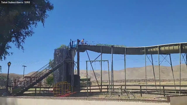Destiny rides a waterslide