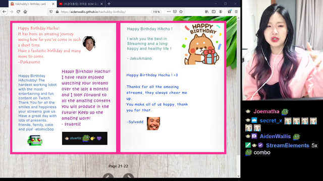 Hachubby crying thanking LSF and viewers on her birthday
