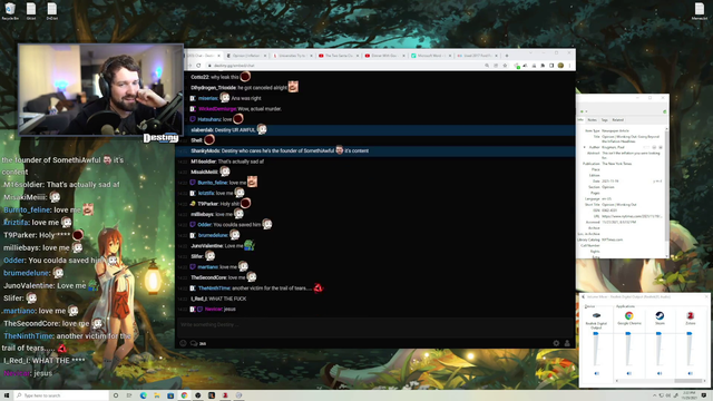 Destiny reflects on chats with his friend, Incontrol