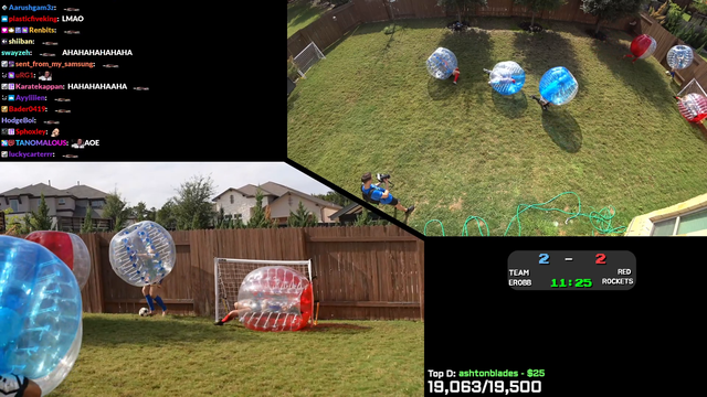 Injury during bubble soccer