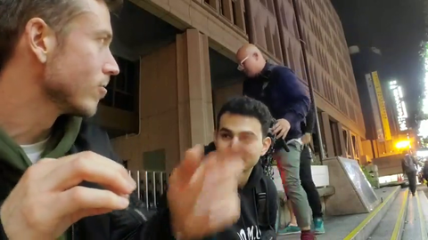 The face of Kappa and WutFace emote IRL