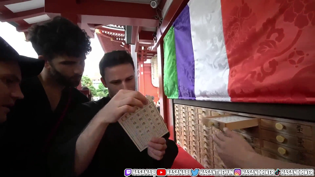 Austin gets the death note fortune at a Japanese temple