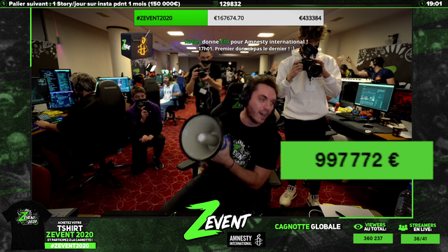 ZEvent raise €1m for Amnesty International in 25 hours
