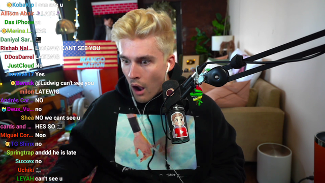 Ludwig goes live on Connor’s account