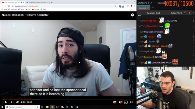 Hasan blames his chat for not having any sponsors