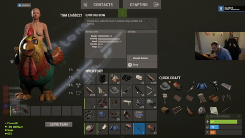 idiot opens rust skin on stream