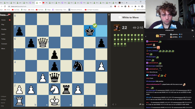 Hans Niemann solving chess puzzles