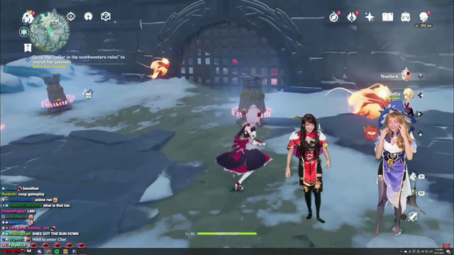 Esfand plays VR genshin with life like waifus