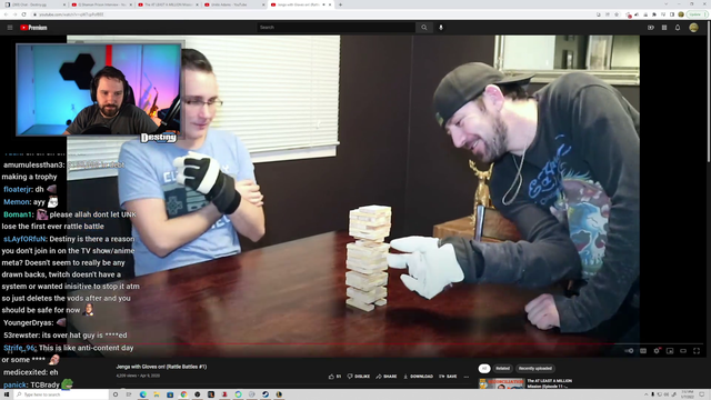 Destiny considers the TV meta a half hour before Pokimane's ban