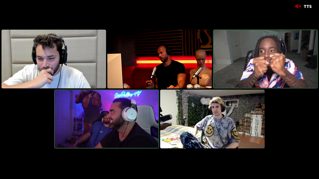 xQc gets sturdy in front of Andrew Tate