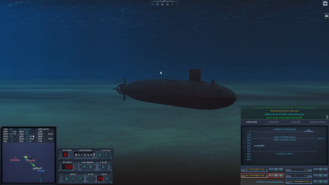Cold Waters (submarine simulator) streamer gets spooked by an air-dropped depth charge