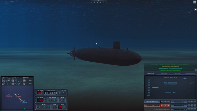 Cold Waters (submarine simulator) streamer gets spooked by an air-dropped depth charge