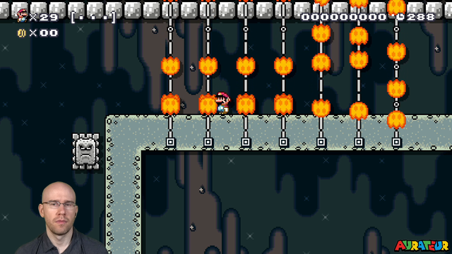 Bald man receives instant karma for mocking a level's obvious kaizo block