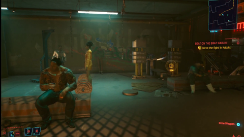 Every NPC in Dunkey’s Cyberpunk world just casually has a gun
