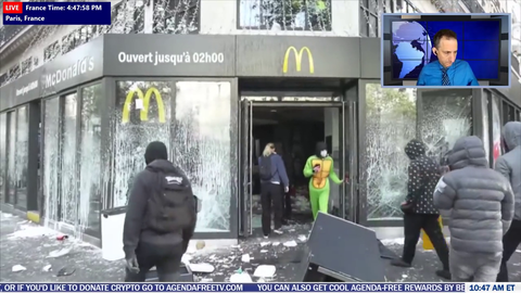 French rioters storming the US embassy