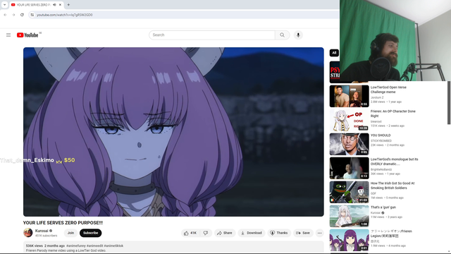 swedish streamer desperately struggles to not laugh at weeb link and thereby implicitly indicate his anime watching tendencies