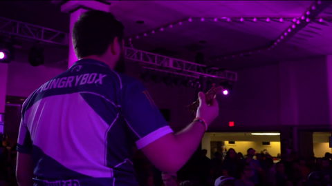 Guy throws a crab at Hbox after he wins tournament