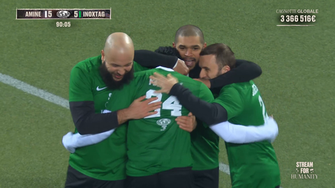 Amine Ma Tue and French Streamers collect over €3,366,607 for charity over the entire weekend and finish with an incredible Football match