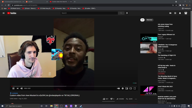The mustard guy made a special video for xQc
