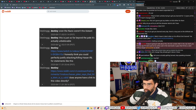 Destiny justifies killing Hasan