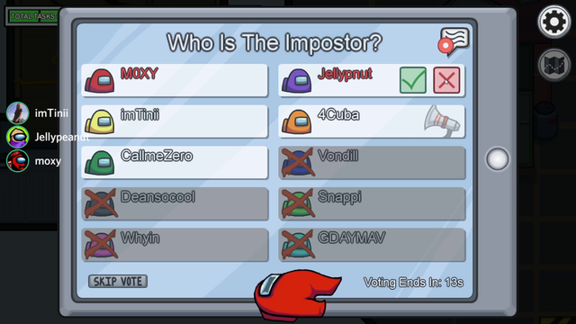 m0xyy saving impostor buddy with 5Head self vote tie