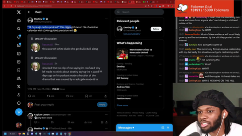 SeanDaBlack says someone needs to kill Destiny for saying the n word