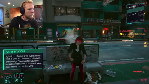 Quin69 finds an interesting NPC in Cyberpunk 2077
