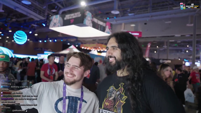 Esfand bugs while taking a fan picture