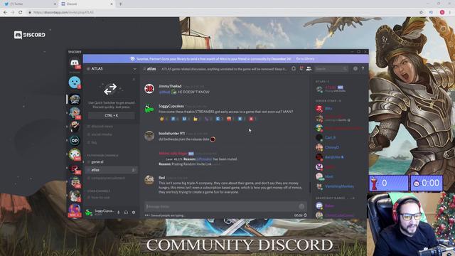 UberHaxorNova visits the Atlas discord server