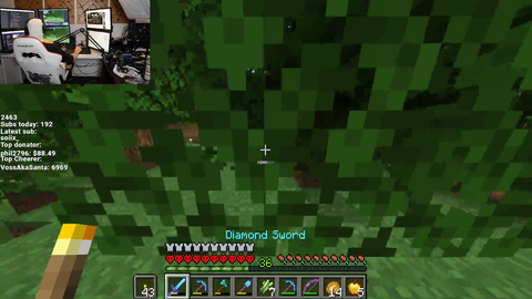 Anomaly plays minecraft on 6 monitors