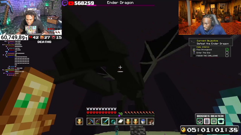 After 5 days, Kai and Speed killed all four bosses in Minecraft Hardcore