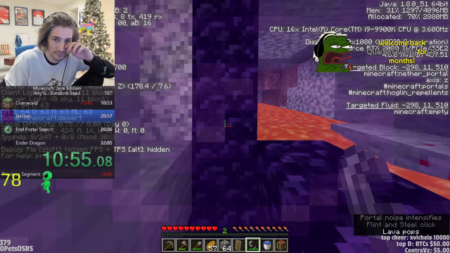 xQcOW - xQc spawns next to a fortress