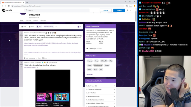 Toast on Mixer and Facebook