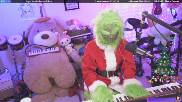 Grinch gets into Christmas Spirit