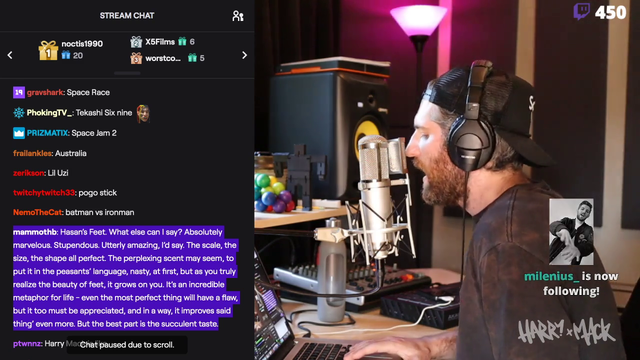 Harry Mack reads Hasan's feet copy pasta