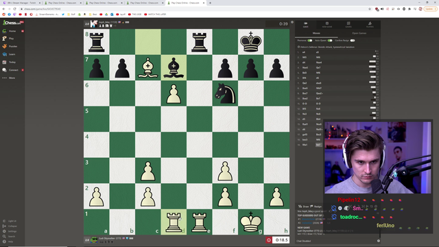 ludwig pulls off an intense mate after a blunder
