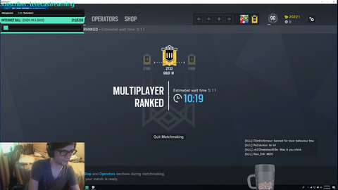 Streamer gets banned for in rainbow6 siege for saying someones name