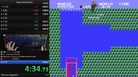 Niftski becomes the first person to beat Super Mario Bros in 4:54.