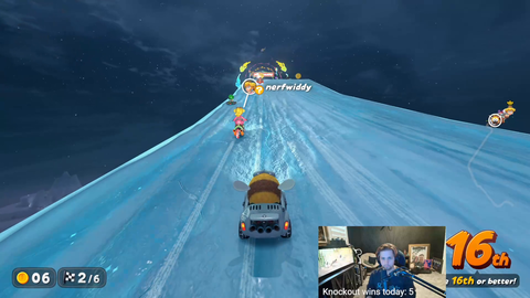 Soda breaks his monitor playing Mario Kart