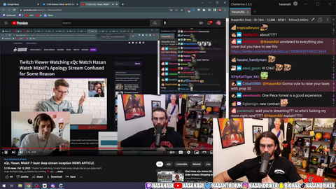 Hasan reacts to xQc reacting to Hasan reading an article about xQc reacting to Hasan reacting to Mizkif speedrunning Super Mario 64