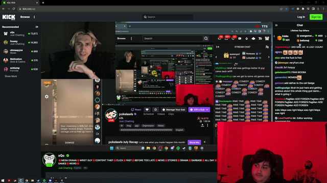 Gigi says that xQc brought Fran to Poke's house uninvited