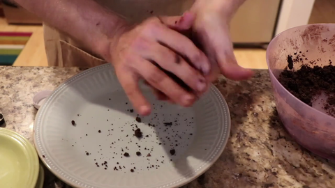 Henry shapes his famous Authentic Dark Chocolate Whiskey Barrels