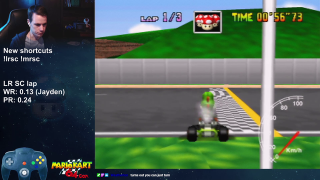 MK64 Speedrunner gets 0:00.10 Lap on Luigi Raceway!