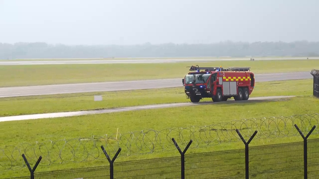 Its Shower Time! // Firefighters spray spectators at Manchester Airport viewing park