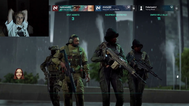 Xqc and Poke take on BF2042 characters.