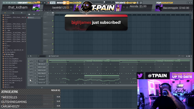 Big win - T-Pain decides to take all his beats he's been making on stream, and give them to the community. Lemme get some ++++ in the got damn <3