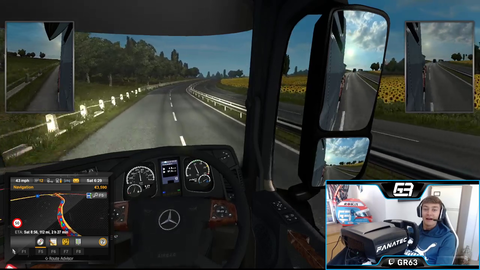 What happens when two formula 1 driver race on Euro truck simulator