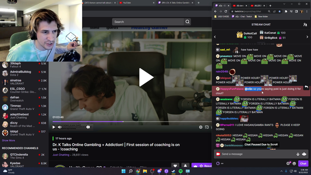 XQC ► Pokimane is clout-chasing, never used her contacts at twitch