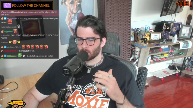 Hasan says he'd rather not run ads if it were part of his contract.
