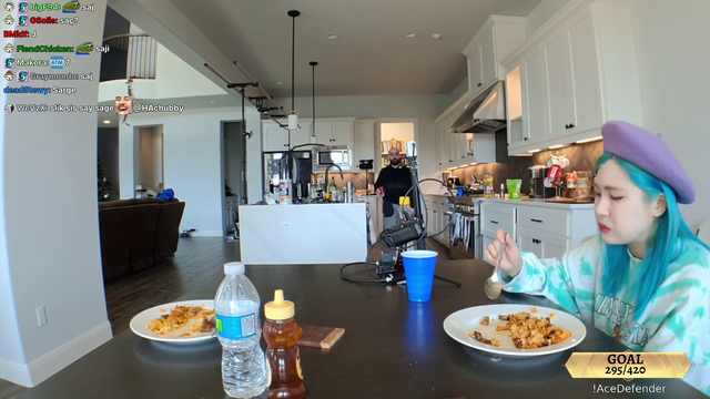Sliker compliments Hachu's cooking